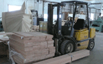 lumber ready for stair production